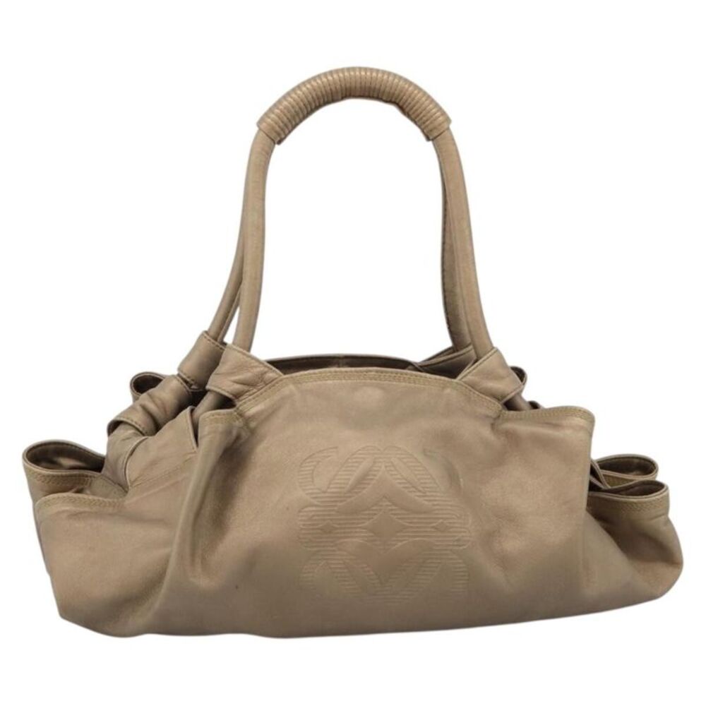 Loewe Aire Leather Gold Leather Shoulder Bag Bag